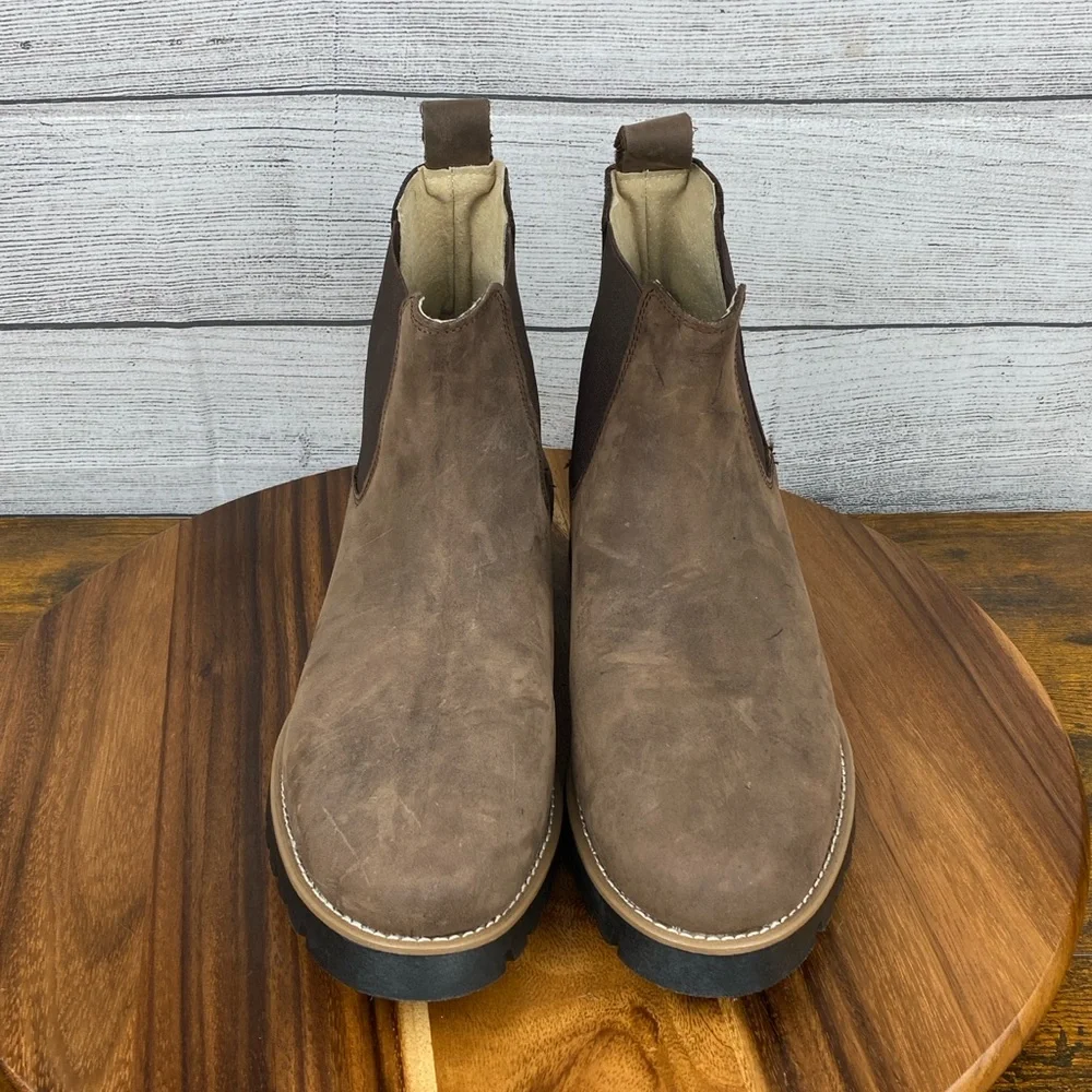 NEW Line of Trade Brown Leather The Foundation Chelsea Boot Men’s Size 10